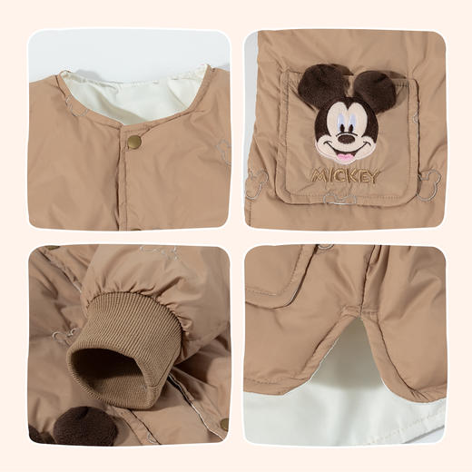 迪士尼【校服神器】24秋冬新款男童轻薄羽绒服米奇刺绣可内搭外穿外套ZD4DS028 商品图6