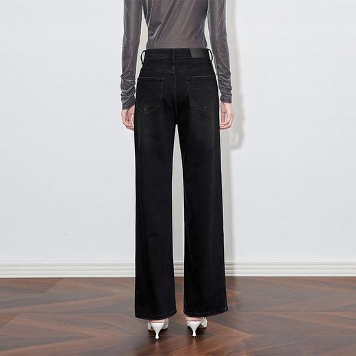 【高货wl】全新升级【铂金会员247/天猫329/差价82】(01004) 洛诗琳高腰显瘦弹力笑脸牛仔窄版直筒长裤女修身小个子 商品图4