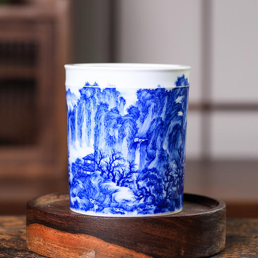 九本造物珍藏江山行旅图笔筒 商品图0