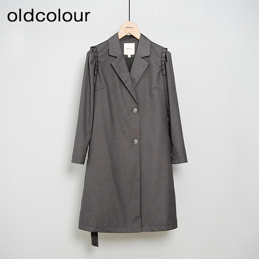 oldcolour春秋款灰色高级感气质通勤长袖西装连衣裙女GN31103877 商品图0