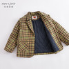 marcjanie马克珍妮秋装新款 女童绿色格纹西装外套221577 商品缩略图3