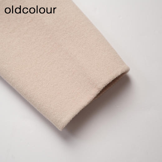 oldcolour冬季简约气质通勤显瘦直筒长款手工呢料长外套女GL41156971 商品图4
