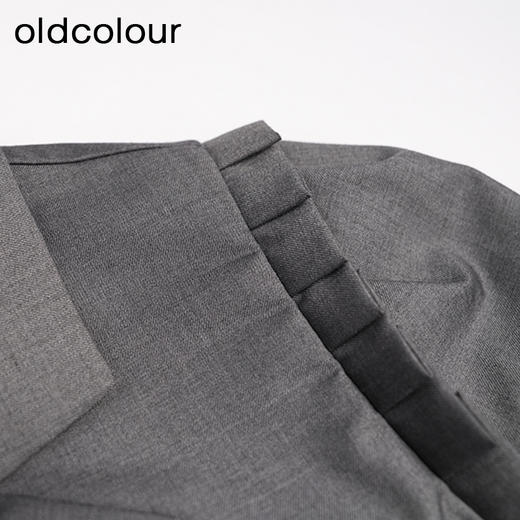 oldcolour春秋款灰色高级感气质通勤长袖西装连衣裙女GN31103877 商品图3