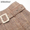 oldcolour冬季高腰显瘦A字格子气质通勤百搭短款半身裙女L42061275 商品缩略图2