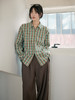 Even Vintage|复古奶咖绿 全棉碳素磨毛经典格纹刺绣logo百搭衬衫 商品缩略图4