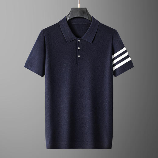 【莱赛尔】【新款DG】大依优型翻领毛衣针织衫短袖背心休闲针织衫毛背心加肥加大上衣男士胖子大码毛衫t恤打底 商品图3