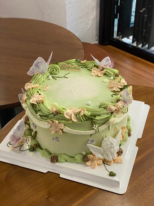 森系蝴蝶裱花蛋糕 商品图0
