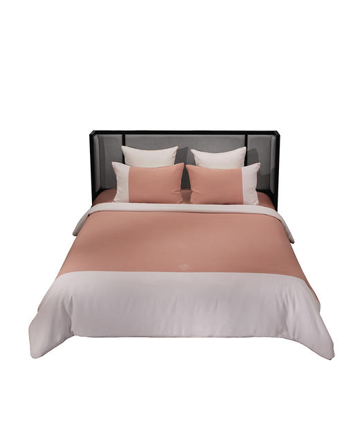 皇锦28姆米重磅棉感真丝双人被套四件套-四季合意 商品图0