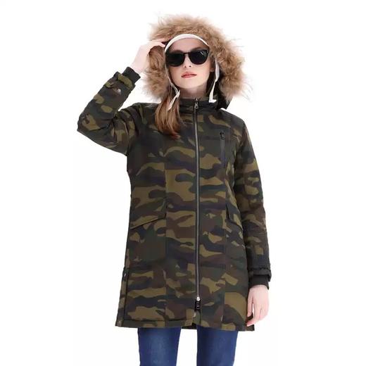 波顿女士羽绒服貉子毛冬季双面穿中长款外套高端LC716519 商品图1