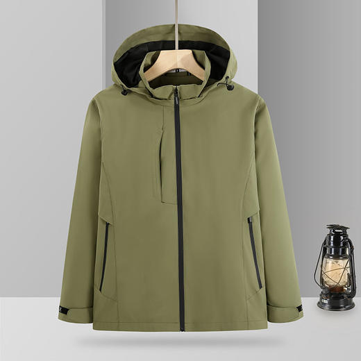 跃牌【跃LEAP-ACTIVE】系列 冲锋衣外套可拆卸帽子男女同款防风夹克521 商品图3