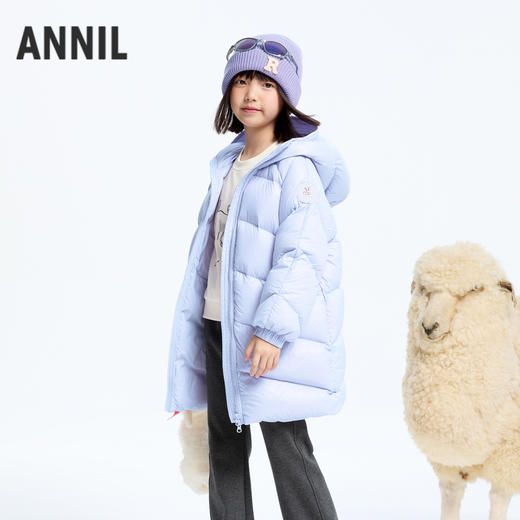 【御寒-5~5℃】女童纯真净色羽绒外套冬季新款安奈儿童装实体店同款AG445807 商品图1