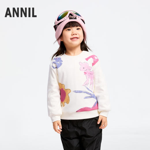女童萌趣夹棉卫衣冬季新款安奈儿童装实体店同款XG441748 商品图0