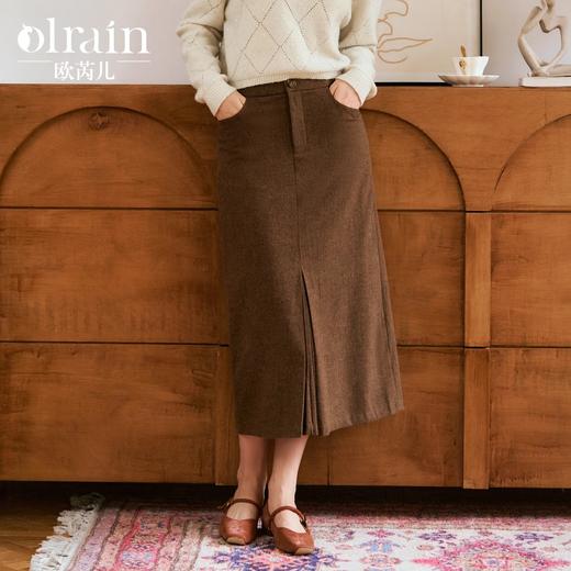 OLrain欧芮儿法式包臀A字半身裙女秋季2024年新款高级感显瘦半裙 商品图0