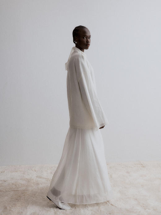 VC｜AW24022 Cedar A line skirt  [ 半身裙 黑 / 白 ] 商品图7