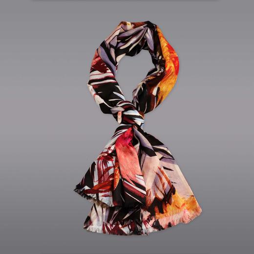 桑蚕丝金纺澳毛双面围巾 商品图2