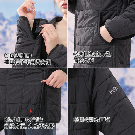棉小伙【经典版长款棉衣】 天然棉花保暖棉衣  男女同款  连帽防风  可机洗不变形  休闲宽松兼容性强 有厚款可选 商品图3