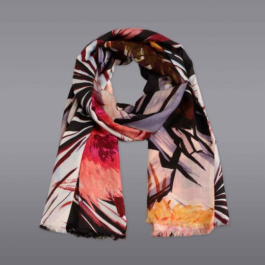 桑蚕丝金纺澳毛双面围巾 商品图1