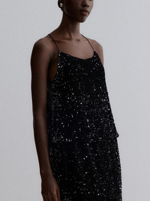 VC｜AW24026 Berta sequin tank  [ 亮片吊带  白 / 黑 ] 商品图4
