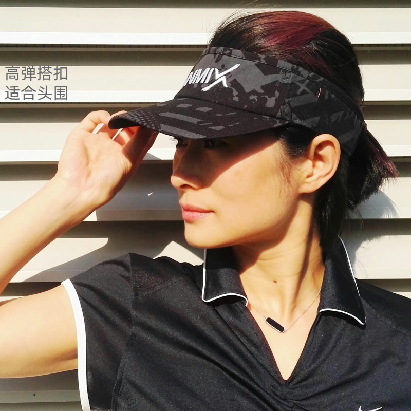 迷彩超轻防晒透气吸汗排汗运动马拉松越野跑步空顶帽黑蓝2色