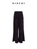HIDEMI 深邃紫进口垂顺丝绒压褶显瘦超模裤阔腿裤 商品缩略图2