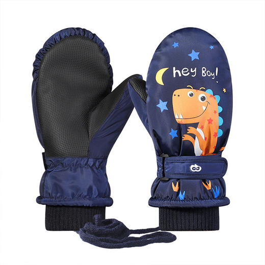 【秋冬上新】GOLOVEJOY冬季儿童滑雪手套户外防风加绒加厚保暖卡通男女小孩子手套 商品图4