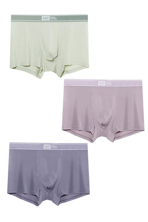 【满3件/59元】【秀黛】男时尚莫代尔明筋平角裤男士内裤【1条】L6330012T【门店同款】【内裤非质量问题不退换】【内裤非质量问题不退换】 商品图3