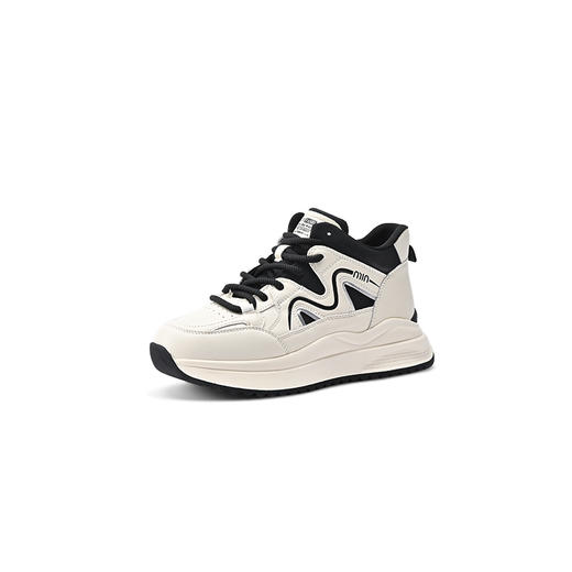 经典鲨2024年冬季新款时尚韩版拼色高帮平底休闲鞋跑步鞋女KW279-D58311 商品图4