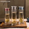 飞剑纯钛抗菌玻璃杯双层隔热高档便捷泡茶水分离（皓月银） 商品缩略图4