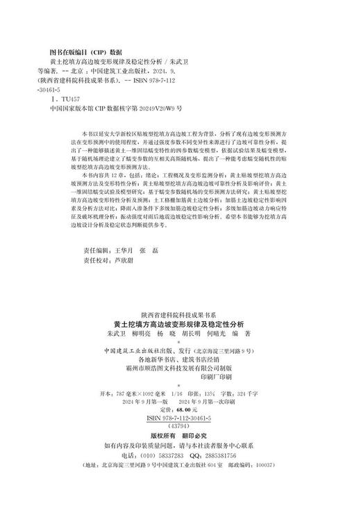 黄土挖填方高边坡变形规律及稳定性分析 商品图4