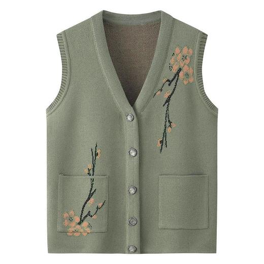 【老奶奶背心妈妈马甲】春秋老年人针织毛衣马夹 开衫中老年坎肩冬装  商品图8