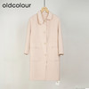 oldcolour冬季简约气质通勤显瘦直筒长款手工呢料长外套女GL41156971 商品缩略图0