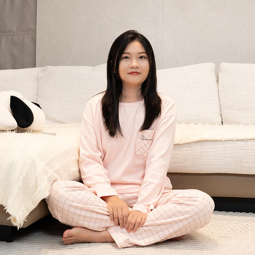 【169元1套,299元2套】秋冬女士舒绒长袖长裤套头家居套装-6243224 商品图1