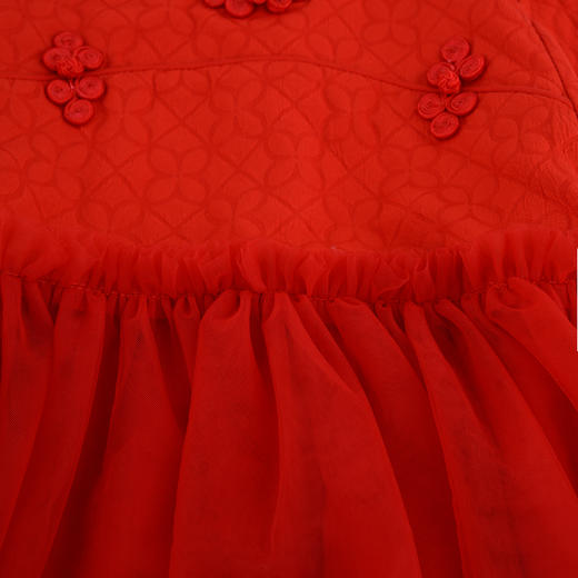 棉果果专柜同款冬季新品女童中国风加绒连衣裙M522700424665 商品图2