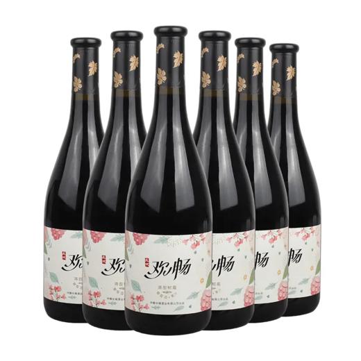 长城欢畅清甜树莓果汁红酒 11度聚餐女士酒 整箱750ml*6瓶包邮 商品图3
