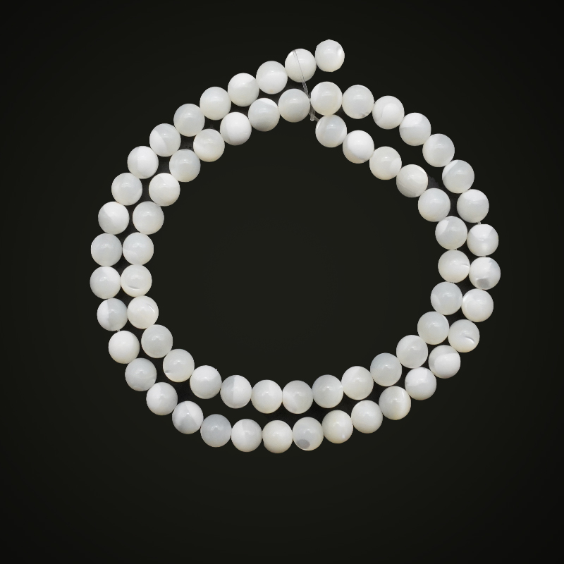 圆贝珠6mm 珠料意卡米诺手串念珠单颗珠子散珠半成品