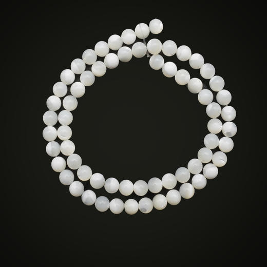 圆贝珠6mm 珠料意卡米诺手串念珠单颗珠子散珠半成品 商品图0