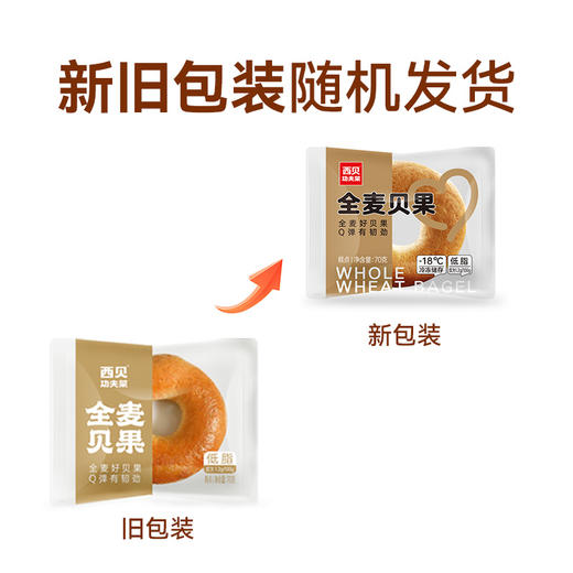 西贝低脂全麦贝果70g/个 全麦面包早餐饱腹粗粮健身代餐休闲零食【社群】 商品图6