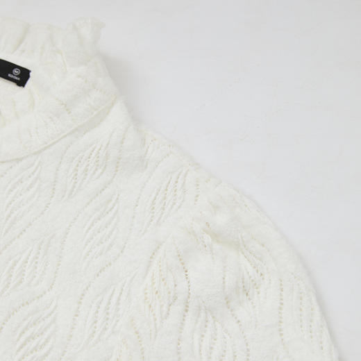 法式浪漫氛围感气质长袖连衣裙女秋季木耳边连衣裙V4243202 商品图5