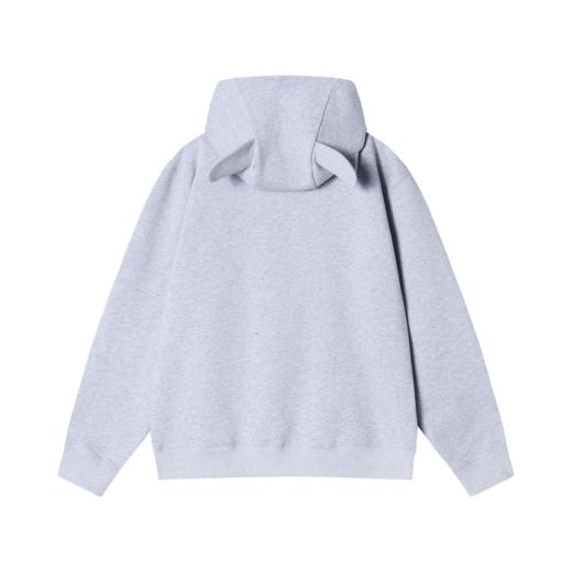 WT102秋冬季新款净版卫衣男女潮流宽松休闲经典百搭纯色连帽开衫卫衣 商品图5