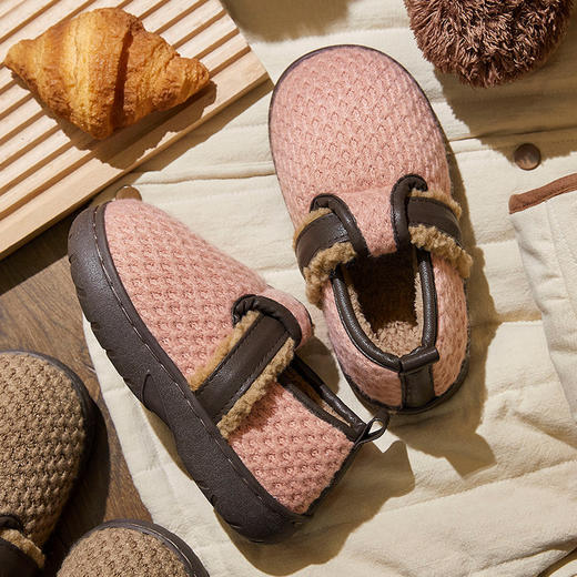 【特价19元】儿童冬季简约保暖棉鞋舒适男孩女孩外穿一脚蹬棉拖鞋【WG24530】 商品图5