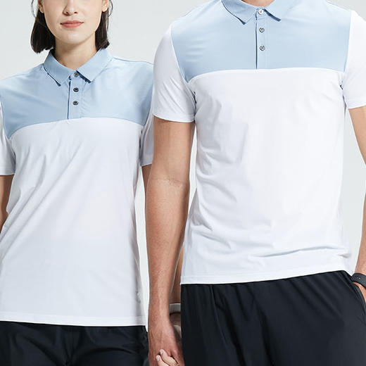 跃牌【跃LEAP-ACTIVE】系列 拼色冰丝男士polo衫短袖T恤上衣411A005 商品图3