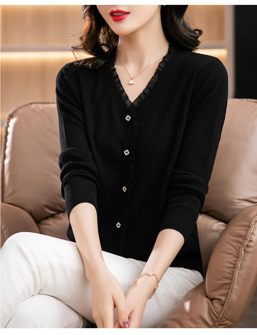 秋季新款 【套头宽松长袖毛衣外穿】大码妈妈时尚休闲洋气针织衫  商品图5