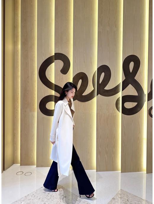 1015-1 纯圆正 穿上就是气质女神 TH经典三醋酸中长款风衣 风衣天花板 商品图7