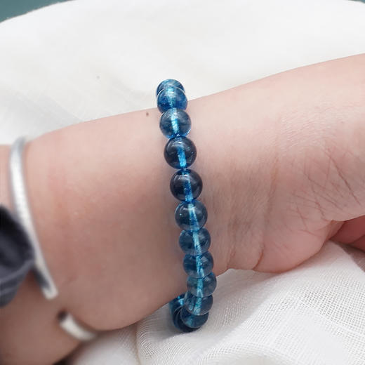 蓝色爆花水晶8mm珠料意卡米诺手串念珠单颗珠子散珠半成品 商品图6