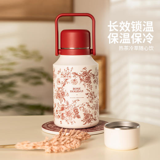 摩登主妇玫瑰假日保温壶2024新款家用暖壶宿舍焖茶壶大容量热水壶 商品图2
