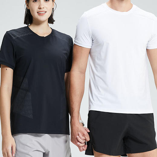 跃牌【跃LEAP-ACTIVE】系列 男士圆领宽松运动T恤短袖4111008 商品图2