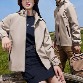 跃牌【跃LEAP-ACTIVE】系列 冲锋衣男女运动夹克纯色连帽外套672