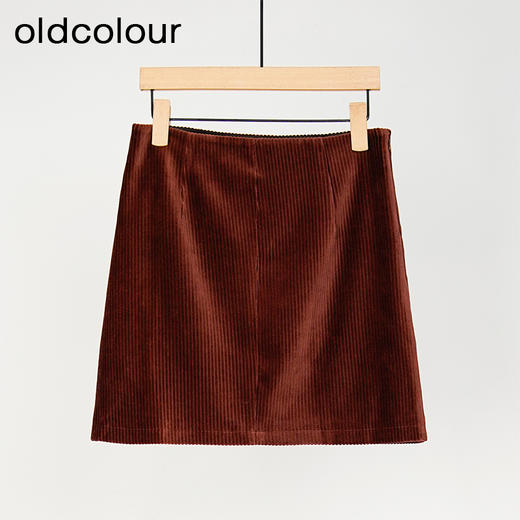 oldcolour复古气质高腰显瘦A字短款半身裙女L41061144 商品图1