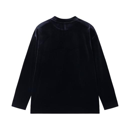 T1848秋季新款时尚个性纯色绒面圆领套头长袖T恤休闲情侣户外上衣 商品图4