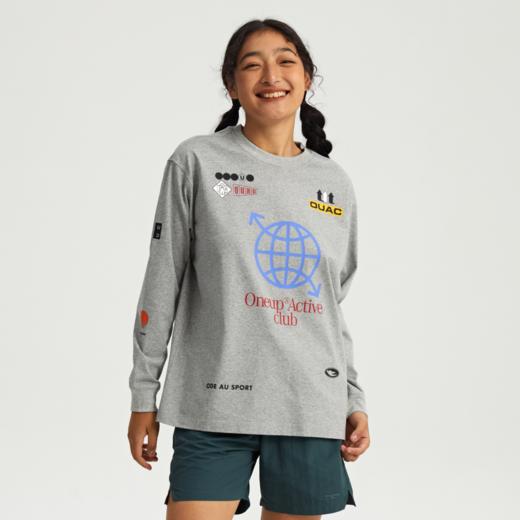 oneup凉感彩色印花长袖T恤 商品图1